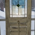 panel in repurposed antique shutter